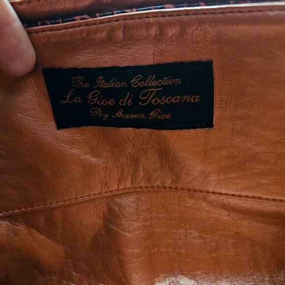 LA GIOE di TOSCANA The Italian Collection Snake Croc Print Patent Leather Bag - Picture 11 of 15